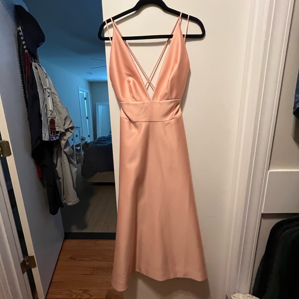 Anthropologie BHLDN dress size 2 low plunge pink dress